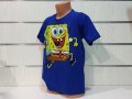 Нова детска синя тениска с дигитален печат Спондж боб, SpongeBob, снимка 9