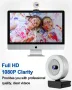 InstyQ 1080P уеб камера за стрийминг със светлина, микрофон 90° изглед, снимка 4