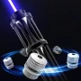 Син Акумулаторен Лазер 50000mW Пука Балон Запалва Клечка Кибрит Кашон Пали Цигара Прогаря Дрехи Кожа, снимка 15