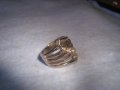 СТАР ПОСРЕБРЕН АЖУРЕН ВИНТИДЖ АРТ КРИСТАЛЕН ПРЪСТЕН 16788, снимка 5