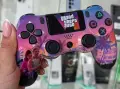 Безжичен джойстик за PS4 с тъчпад, вибрация и LED осветление – FC25 / GTA дизайн, снимка 1