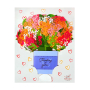 Луксозна 3D картичка "Букет" с плик и място за надписване на пожелание., снимка 2