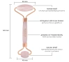 Makeda Botanics Нов Двоен масажен ролер за лице РОЗОВ КВАРЦ, снимка 6