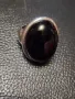 стар сребърен пръстен с камък , снимка 1