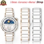 18 mm CERAMIC STEEL Керамична верижка каишка Huawei Watch GT6 41/GT5 Pro 42/GT5 41/GT4 41/Watch 5 42, снимка 1
