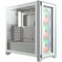 Геймърска Кутия за компютър Corsair iCUE 4000X RGB Tempered Glass CC-9011205-WW White Middle Tower