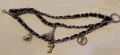 Гривна тройна USA Juicy Couture с кожа и метал и цирконий

, снимка 1