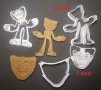 Хъги Лъги Huggy Wuggy пластмасов резец форма фондан тесто бисквитки, снимка 4