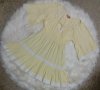 ИЗКЛЮЧИТЕЛНО КРАСИВА жълта рокля с бяла дантела , снимка 1 - Рокли - 40364447