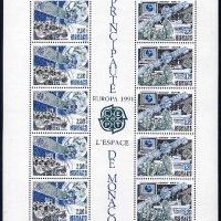 Монако 1991 - Европа космос кораби MNH, снимка 1 - Филателия - 39414204