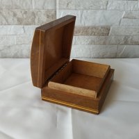 Стара дървена кутия за бижута - украсена с фурнир, снимка 8 - Антикварни и старинни предмети - 37451721
