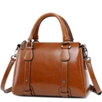 Дамска чанта Естествена кожа L.Brown 992, снимка 1 - Чанти - 40585002