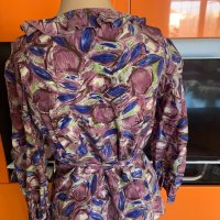 Копринена блуза Stefanel ( тип прегърни ме), снимка 6 - Блузи с дълъг ръкав и пуловери - 31974883