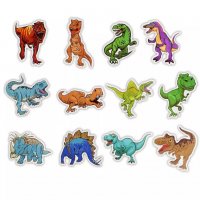 50 бр Динозаври Джурасик Динозавър  самозалепващи лепенки стикери за украса декор, снимка 5 - Други - 28068991