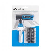 Инструмент, Lanberg Toolkit with ratchet screwdrivers Type T with holder and 20 bits, снимка 3 - Други инструменти - 38579627