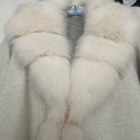 Елегантно бяло палто, снимка 1 - Палта, манта - 44238641