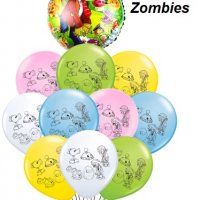 Plants vs Zombies Зомбита срещу растения Обикновен надуваем латекс латексов балон парти , снимка 4 - Други - 29337313