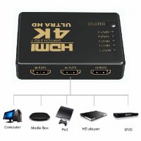 4К ULTRA HD HDMI суич с дистанционно управление, снимка 2 - Плейъри, домашно кино, прожектори - 31134998