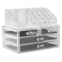 Прозрачен органайзер за гримове и бижута с 20 отделния и 4 чекмеджета, снимка 2 - Други - 39318501