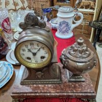 Красив антикварен френски каминен часовник , снимка 6 - Антикварни и старинни предмети - 42685578