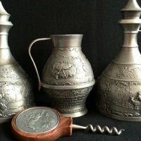 немски чаши и кани с ловни мотиви от Zinn/калай, снимка 5 - Антикварни и старинни предмети - 37303938