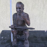  дървена статуетка африканска , снимка 1 - Колекции - 30408481
