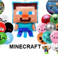 TNT Minecraft Майнкрафт Обикновен надуваем латекс латексов балон парти хелий или газ, снимка 1 - Други - 27848756