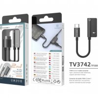 Преходник USB Type C към 3.5 мм Techancy TV3742, снимка 2 - Слушалки, hands-free - 31783019