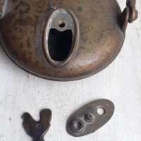 Уникална стара бронзова лампа на газ или масло, снимка 4 - Антикварни и старинни предмети - 38684339