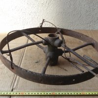 възрожденско колело от каруца, двуколка - направено на полилей , снимка 3 - Антикварни и старинни предмети - 39731473