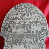 Викингска Каменна Картина 8 Век Копие, снимка 2 - Антикварни и старинни предмети - 31594410