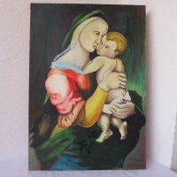  Богородица, Мадона Р. Игнатов голяма КАРТИНА, снимка 1 - Картини - 31088119