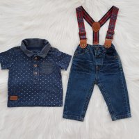 Дънки и блуза за бебе 6 месеца, снимка 11 - Комплекти за бебе - 38006823