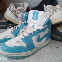 Nike® AIR Jordan® унисекс маратонки кецове баскет кецове, синьо белите Nike® AIR Jordan®, 39 - 40, снимка 13 - Маратонки - 44244312