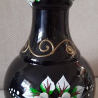 Стъклена рисувана ваза с 3Д елементи, снимка 1 - Вази - 42863922