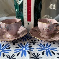 Чашки за кафе ,Розов порцелан Чехия, снимка 5 - Други - 41881876