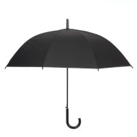 Чадър бастун за дъжд автоматичен черен 82 см, снимка 2 - Други - 42878144