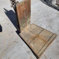 Стар немски дървен кантар платформа. , снимка 6 - Антикварни и старинни предмети - 42793338