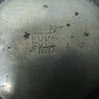 № 6520 стар метален пепелник - zinn   - надпис / печат / маркировка  , снимка 4 - Други ценни предмети - 38020762