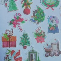 Скрапбук стикери за декорация планер Коледа 3 - 20 бр /комплект , снимка 2 - Други - 38248565