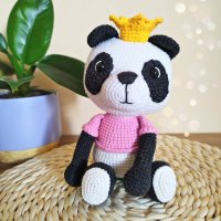 Плетена играчка панда, снимка 1 - Други - 40475295