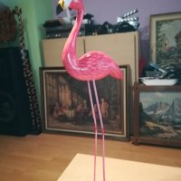 *BIG ONE-Фламинго розово от дърво с метални крака 0411201638, снимка 6 - Колекции - 30674360