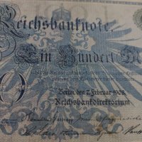 Райх банкнота - Германия - 100 марки / 1908 година- 17982, снимка 7 - Нумизматика и бонистика - 31020894