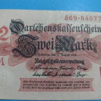 Рядка банкнота 2 марки 1914 година Германия за колекция - 18843, снимка 2 - Нумизматика и бонистика - 31186549