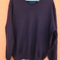 Мъжки вълнен пуловер Christian Berg тъмно лилав (M) отлично състояние, снимка 1 - Пуловери - 34361401