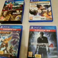   Owerwatch, Uncharted 4, Ratchet klank Ps4 (Съвместима с PS5)  , снимка 1 - Игри за PlayStation - 42893013