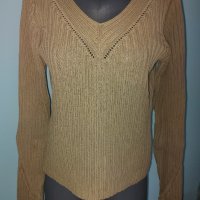 Памучен спортен пуловер с шпиц деколте "InWear" / голям размер , снимка 3 - Блузи с дълъг ръкав и пуловери - 15989750