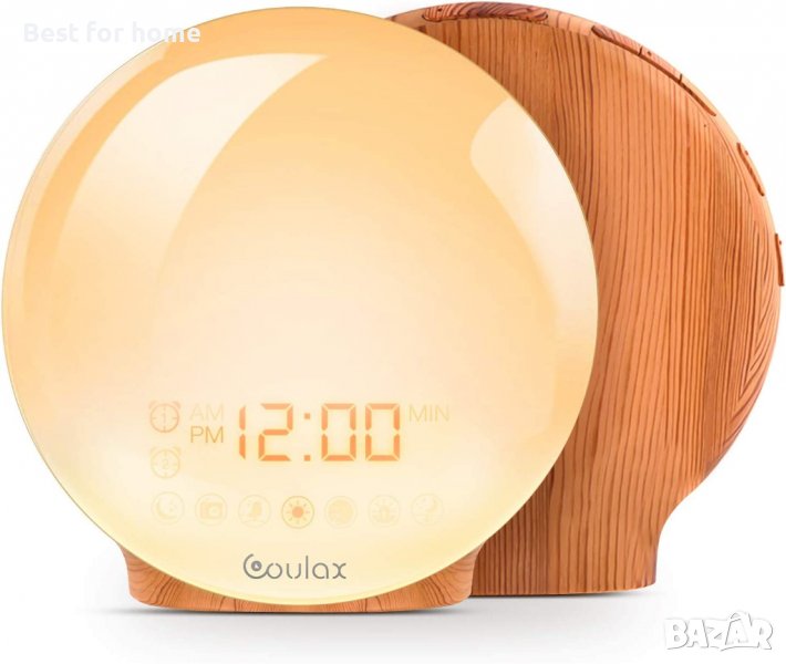 Часовник- лампа с бели звуци, изгрев/ залез и радио COULAX, снимка 1