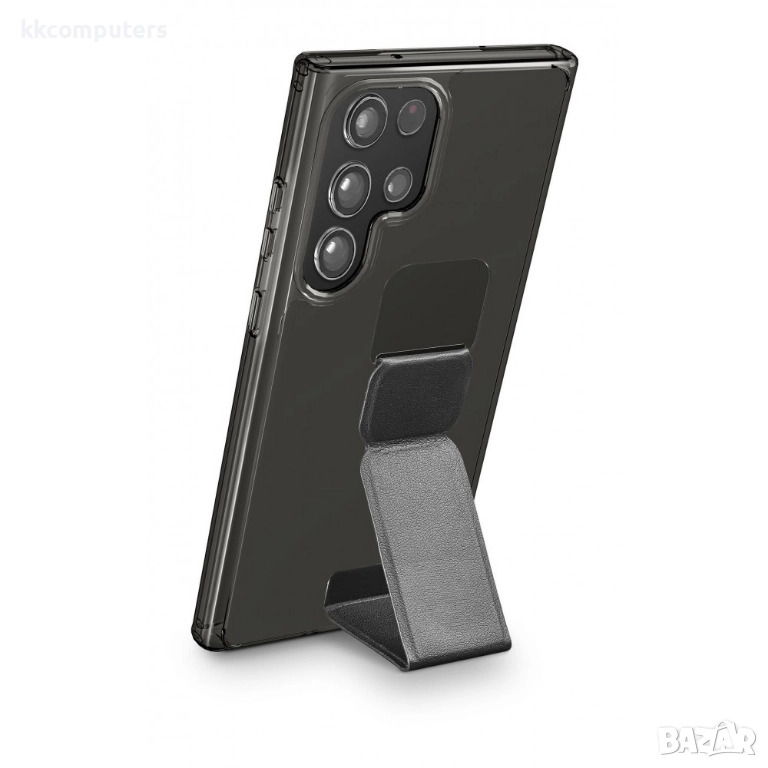 Cellularline Stand калъф за Samsung Galaxy S23 Ultra, Черен, снимка 1