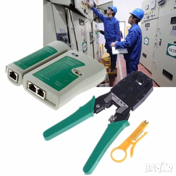 Клещи за кримпване на LAN кабели, снимка 1